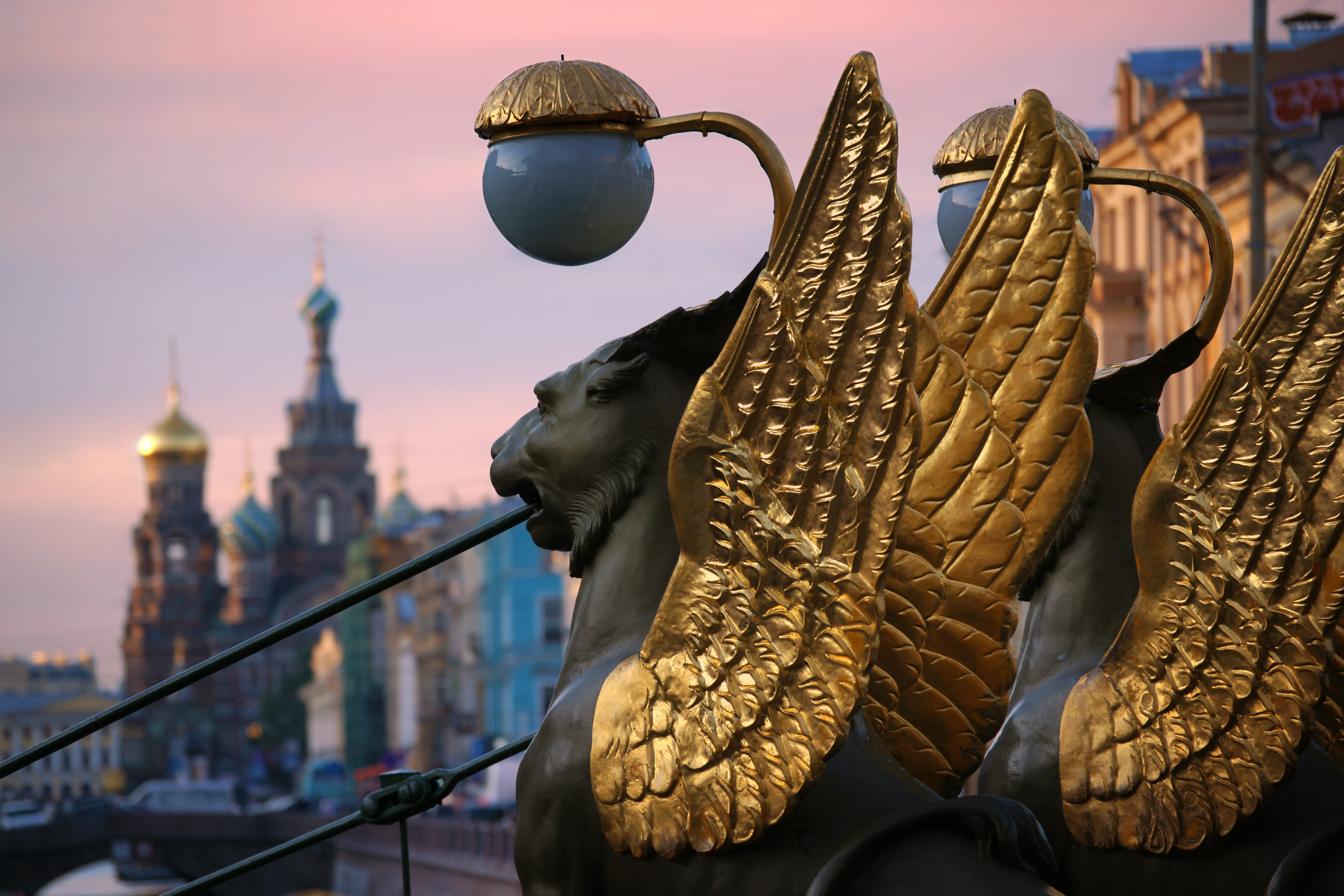 Lions Of The Bank Bridge, Saint-Petersburg