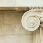 Decorative detail of an ancient Ionic column
